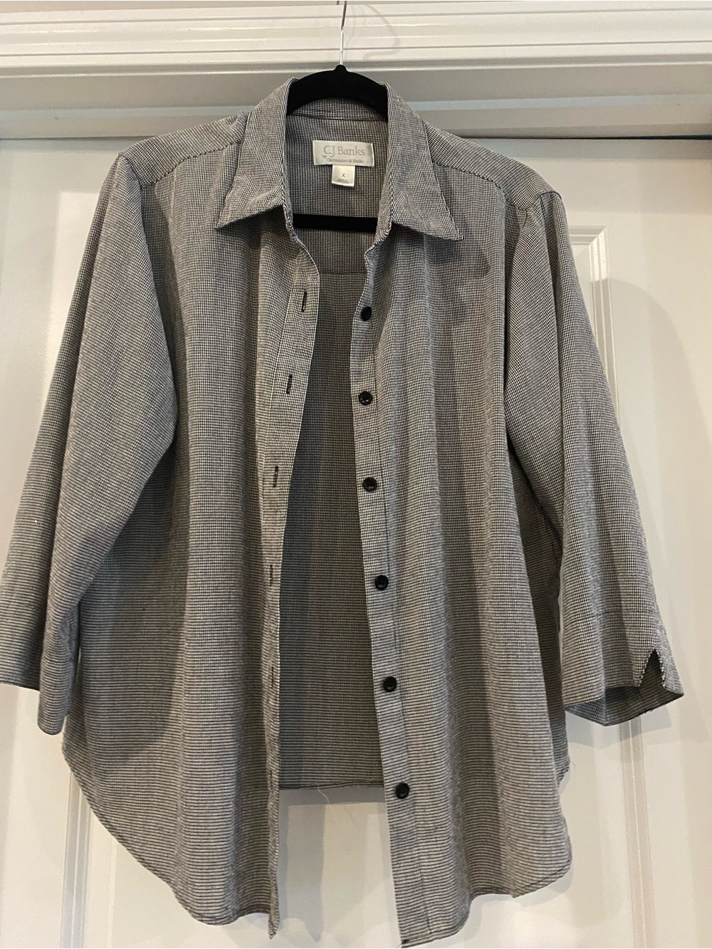 CJ Banks Textured Button-Up Shirt